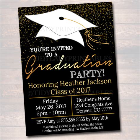 Etsy Graduation Invitation Templates